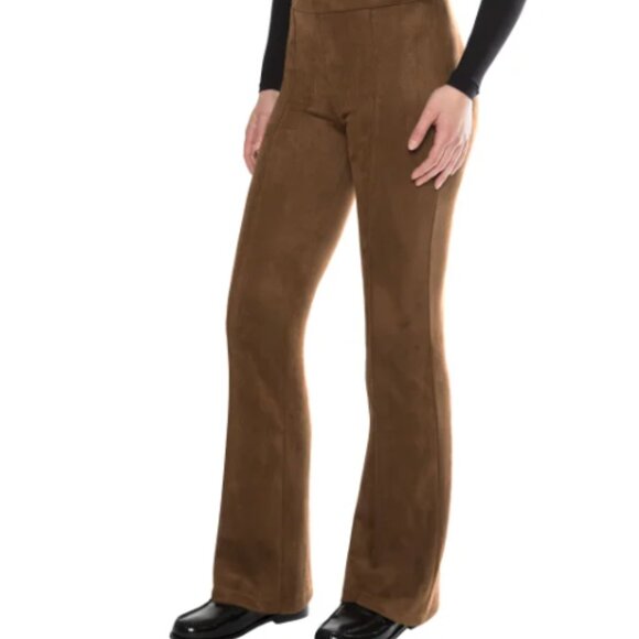 NWT Matty M Womens Bootcut Faux Suede Pull On Pants Multicolor L-2XL $60 11HL285 - Picture 7 of 9